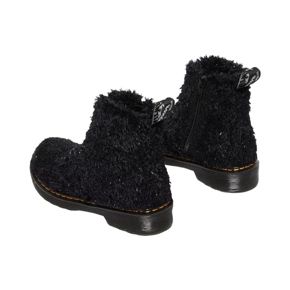 Dr Martens Kids 1460 Pascal Tinsel Fur Lace Up Boots Size 4 - Picture 2 of 9